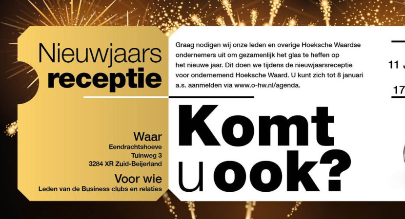 Nieuwjaarsreceptie Ondernemend Hoeksche Waard